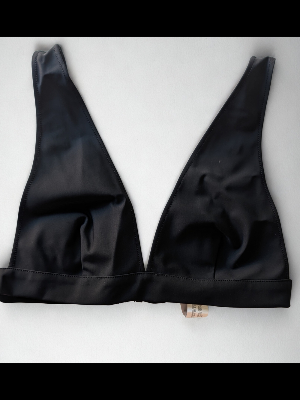 Zara Black Triangle Bikini Top - Minimal Triangle Design